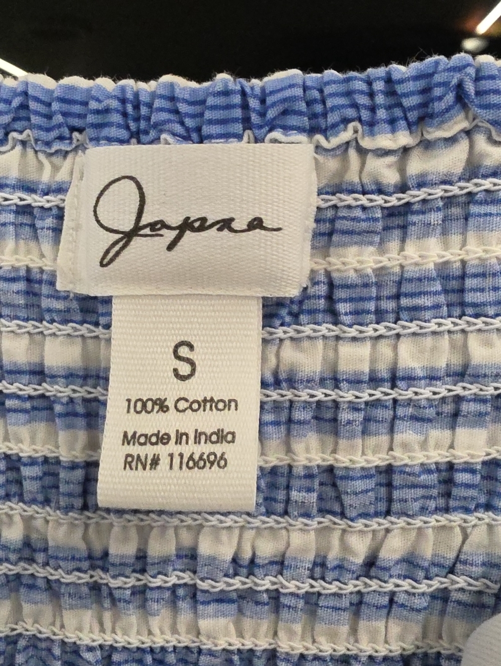💙100% COTTON MAXI/MIDI DRESS WHITE/BLUE STRIPED, DRESS, BY JAPANA - Picture 6 of 16